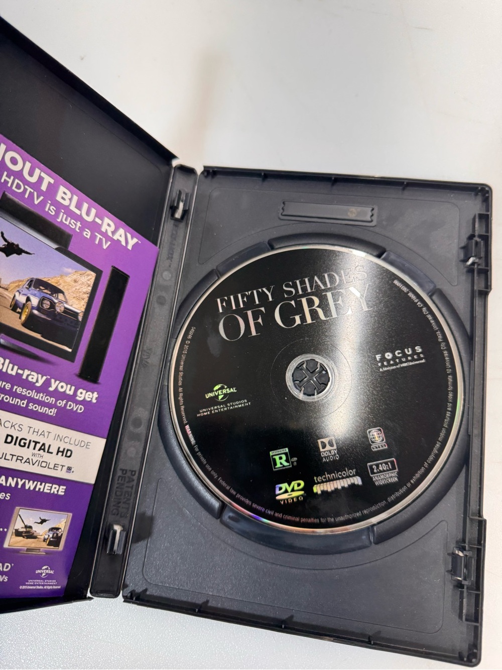 Fifty Shades of Grey (DVD, 2015) Disc Tested, Working - Picture 3 of 3